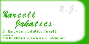 marcell jakatics business card